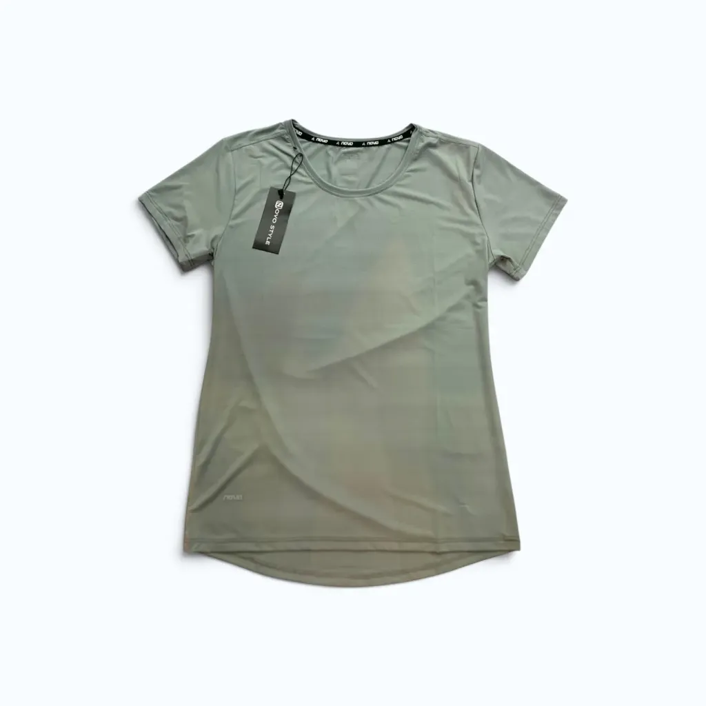Remera Mujer DryFit Imp. NOV/REM-001M (S, Negro)
