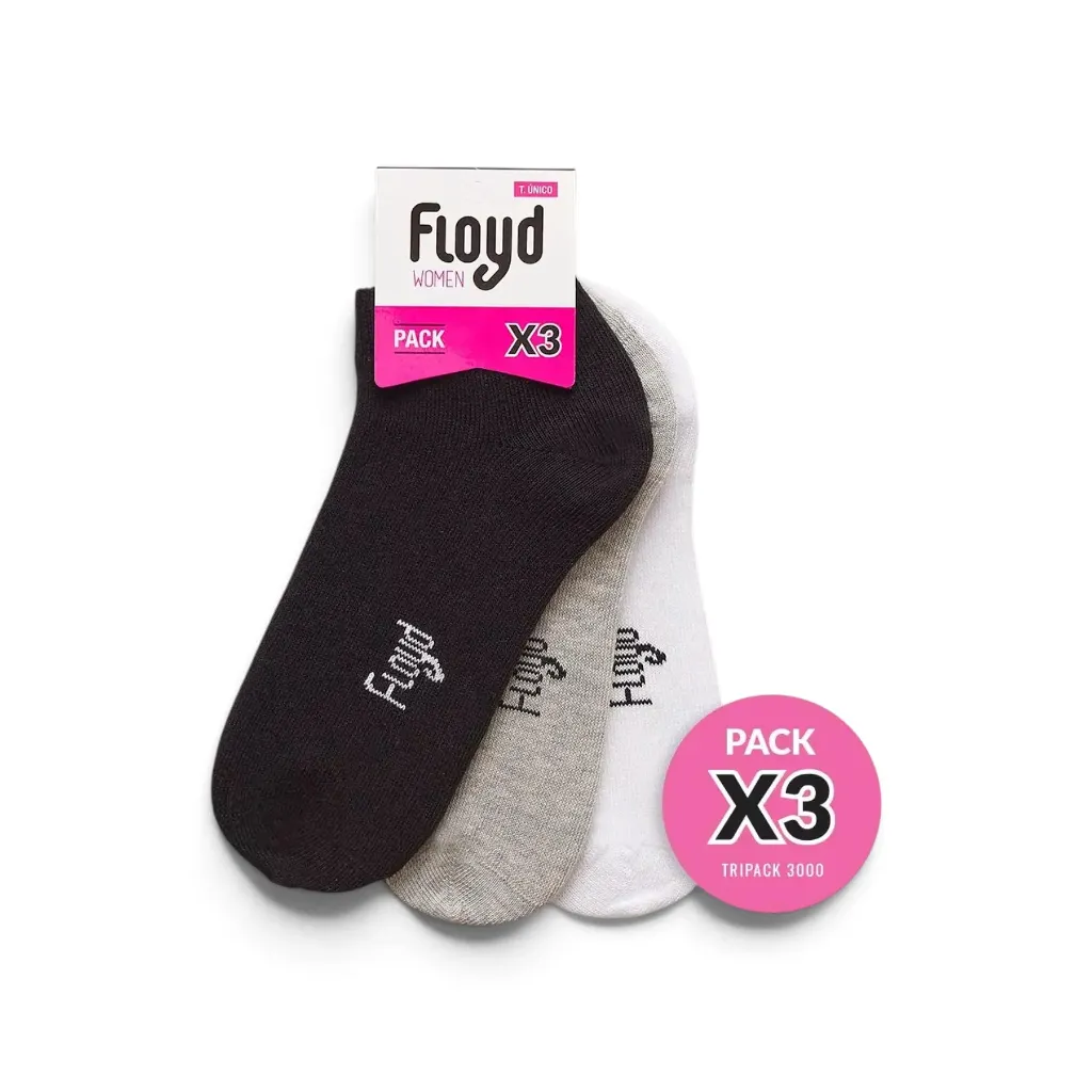 Soquete Mujer PACK X3 FLOYD 3000