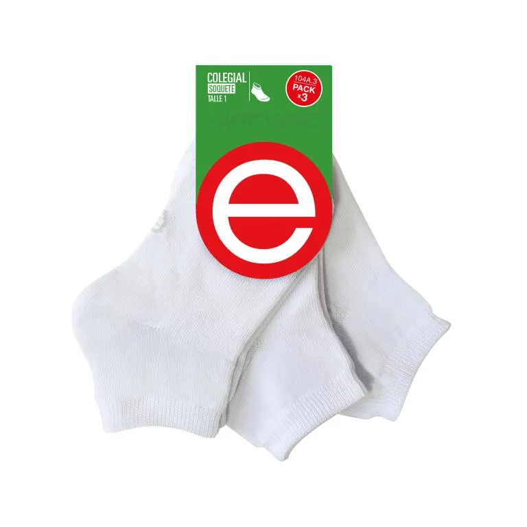 Soquete Niño x3 T.1 Elemento EL104.3