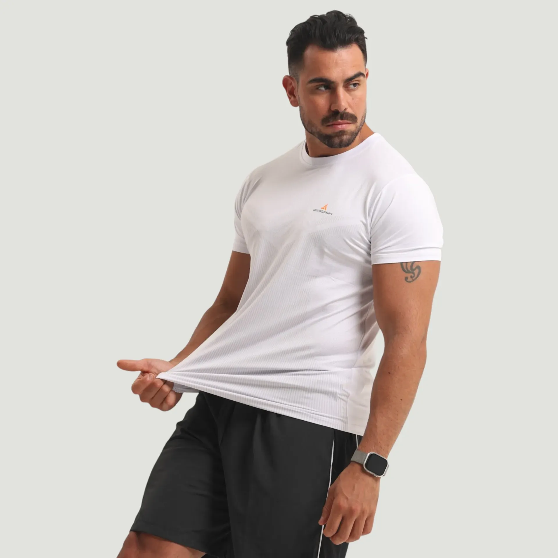 Remera Hombre Luxury Dry URB/REM-013H (S, Negro)